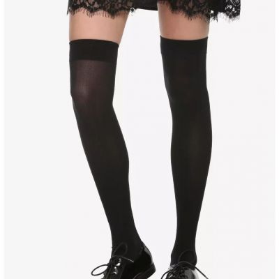 HOT TOPIC BLACK THIGH HIGHS ONE SIZE   NEW