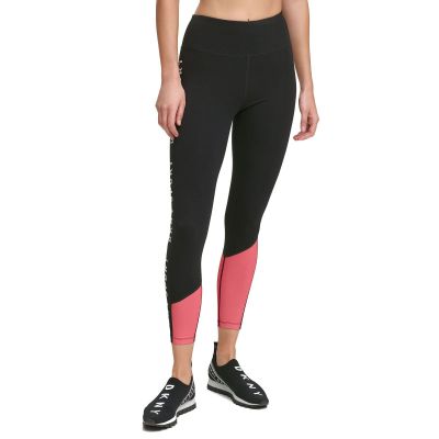 MSRP $60 Dkny Tight High Waist Performance Leggings Colorblock Pink Size XS