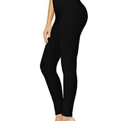 High Waist Leggings in Shorts, Capri & - One Size Plus Full Length Solid Black