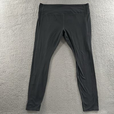 Athleta Womens Leggings Gray Size 2X High Rise Stretch Pull On Nylon Blend