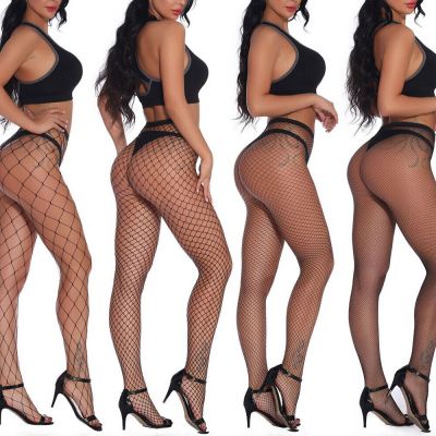 Women Sexy Fishnets Net Mesh Lace Tights Pantyhose Ladies High Stockings Size US