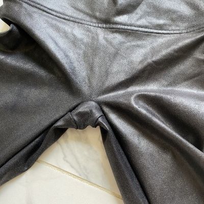 Spanx Faux Leather Leggings Black Size Small 2437 EUC