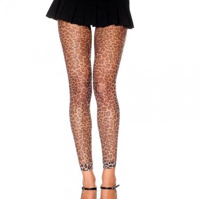 sexy MUSIC LEGS fishnet LEOPARD cat FOOTLESS leggins PANTYHOSE stockings TIGHTS