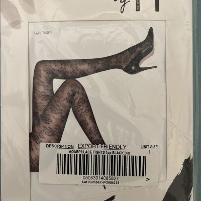 Alice & Olivia by Pretty Polly Lace Tights Black One Size