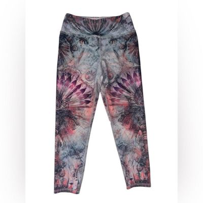 Evolution and Creation l Tie Dyed Boho Workout Leggings Medium