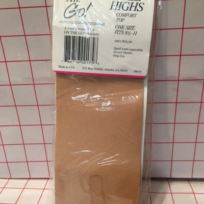 On The Go! SM-04 Comfort Top Knee High Hosiery Nude Fits 8 1/2 -11