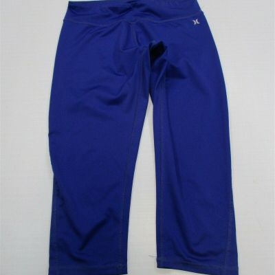 HURLEY Capri Leggings Women's Size XS Active DRI-FIT Workout Running Yoga Blue