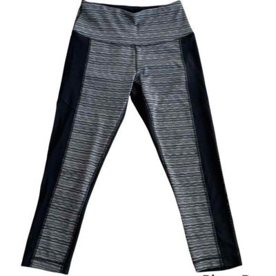 90 Degree Black Grey Mesh Cropped Legging Workout Yoga Pants Size Small