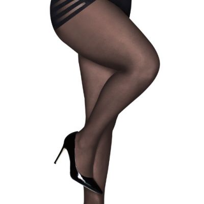 New Hose Maidenform Sexy Shaping Tummy-Flattener Tights Black Q0B996 MSRP-$20. M