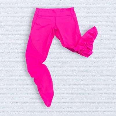Fabletics PureLuxe Ankle Leggings with rushing Bright pink Sz M