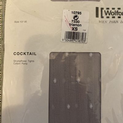 NIP Wolford Cocktail tights XS grey with white polka dots