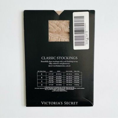Victoria’s Secret SIZE B nude beige classic stockings vintage vtg