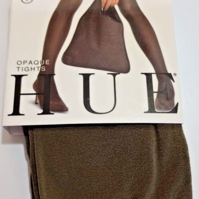 HUE Opaque Tights Size 1 fits 100-150 lbs Dark Olive - NWT