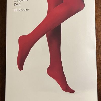 A New Day Womens 50D Opaque Tights - Red - M/L