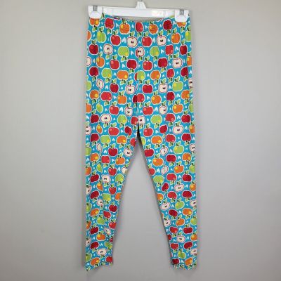 Apples and Heart Print Polyester Spandex Ankle Leggings Plus Size OS Fits All