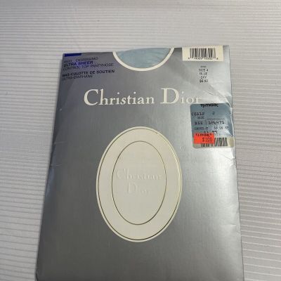 Christian Dior Ultra Sheer Blue Sky 4533 Control Top Pantyhose Size 4 New