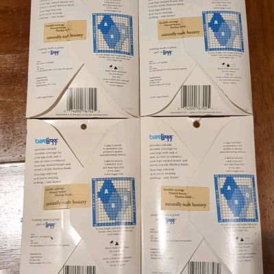 VTG Lot of 4 Bare L'eggs Size A In The Buff Ebony Control Top Pantyhose NEW NOS