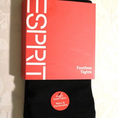 ESPRIT Footless Tights, XL, Color Black, New with Tags