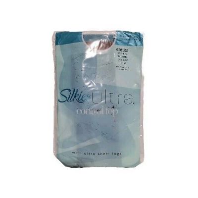 Silkies Ultra Control Top Pantyhose Stocking Small Beige 030102 VTG Smoke FREE