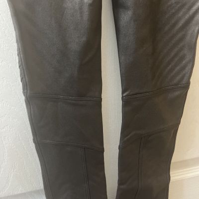 spanx faux leather leggings black XS Style# 20891R