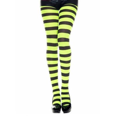 Brand New Opaque Wide Striped Tights Music Legs 7419