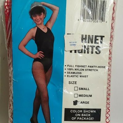 Vintage Red Fishnet Hose Tights Large Seamless Rubies1986 Prop/Party/Costume/NWT
