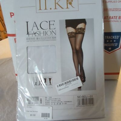 White Stockings Thigh-High Tights Stockings Hosiery Womens Pantyhose (L16)