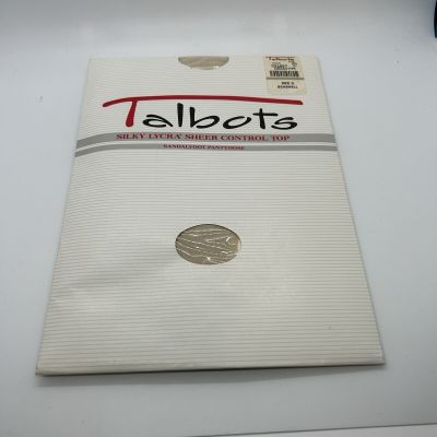 Vintage Talbots Silky Lycra Sheer Control Top Pantyhose Size d Seashell