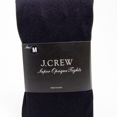 J. CREW Women's Black Opaque Tights Size Medium NWT