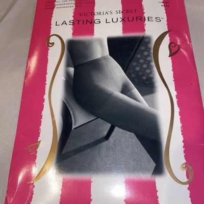 Victoria Secret Lasting Luxuries Control Top Pantyhose Size Large Natural New