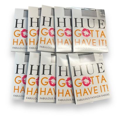 HUE Gotta Have It Fashion Sheers CT Tights Black Size 3 Herringbone NWT 10 Pair