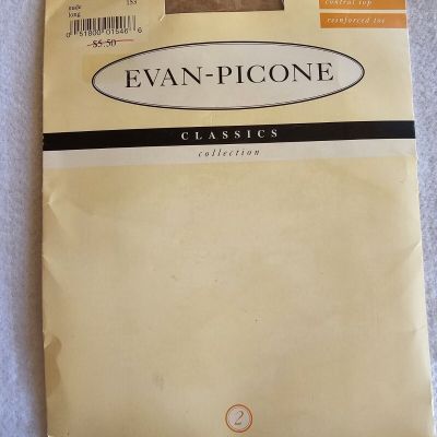 Evan - Picone Pantyhose Womens Picone Nude 153 Hosiery Sheer Control Top Size 2