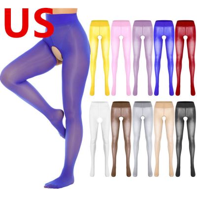 US Women's Pantyhose Fishnet Glossy Stockings Tights Thigh High Socks Lingerie