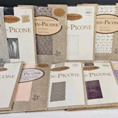 Evan Picone Sheerest Sheer Control Panty Hose Long Med Satiny Vintage Lot Of 11