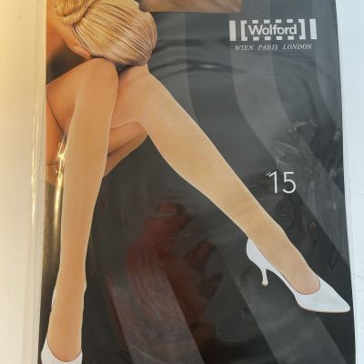 Wolford 15 Den Tights Honey Medium 18088/4060 NEW SEALED