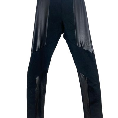 BDG Urban Outfitters Black Pleather Trimmed Leggings Womens Medium