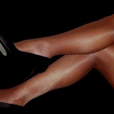 C Peavey Coffee High Gloss Tights Sexy Long Legs Sheer Holiday Party Hosiery