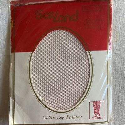 Vintage SoxLand Fishnet Stockings Pink Elastic Costume Cosplay One Size READ