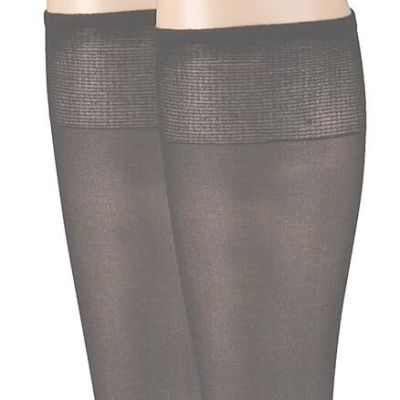 Women's Plus Size Queen Ultra Soft Microfiber Knee High Stockings 2-Pack