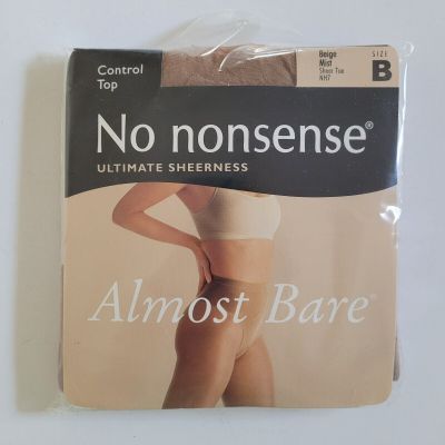 No Nonsense Almost Bare Ultimate Sheerness B Beige Mist Sheer Toe Control Top