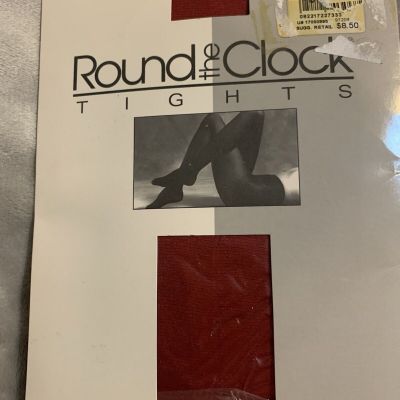 Danskin Round the Clock Tights Style 714 Earl Red  Size C Vintage 1997