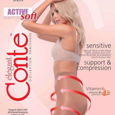 Conte TIGHTS Active Soft 20 Den Shaping Supporting Pantyhose for Sensitive Skin