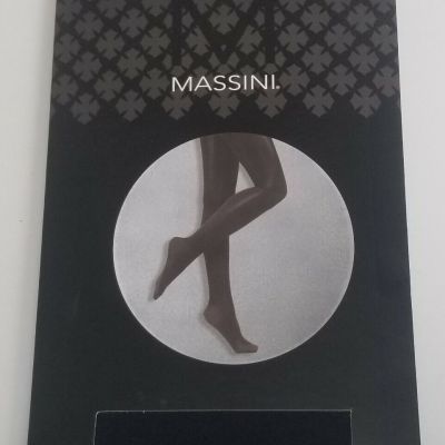 Massini Women's Control Top Opaque Tights Black 1XL/2XL Nylons