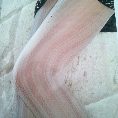 Mura Collant Pantyhose Lace Line Design Cream C2609 Tights Size S