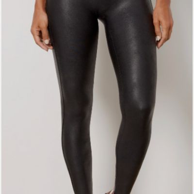 SPANX Women's Faux Leather Legging In Black Plus Size 1X