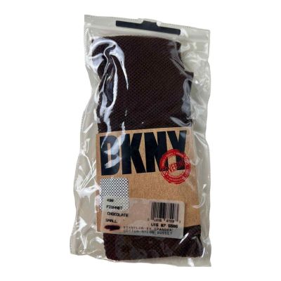 DKNY Fishnet Chocolate control top Tights Size S