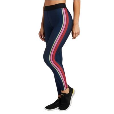 Ultracor x Soulcycle Womens Leggings XS Navy Multi Stripe Cycling Yoga Exercise