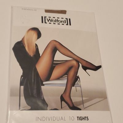 Wolford Individual 10 Tights in Caramel color, Size SMALL New Sealed B Sortiment
