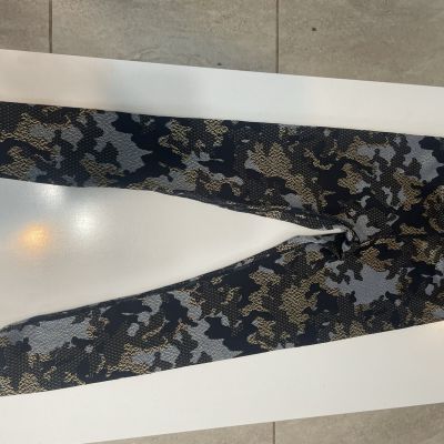 The Upside Workout Legging Size Small Black Metalic Gold Gray