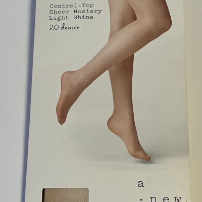 NEW size S/M A New Day sheer hosiery control top nude 20 denier light shine